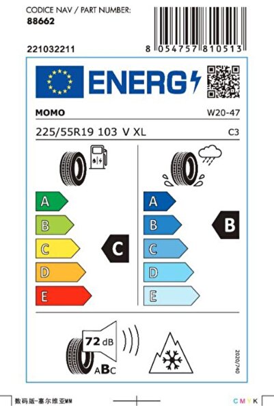 Momo 225/55 R19 103v Xl North Pole W-20 Kış Lastiği - ( Üretim Yılı: 2025 )