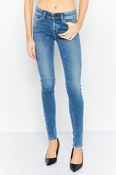 Diesel Women Super Slim Fit Washed Stretchable Denim Jeans, Blue