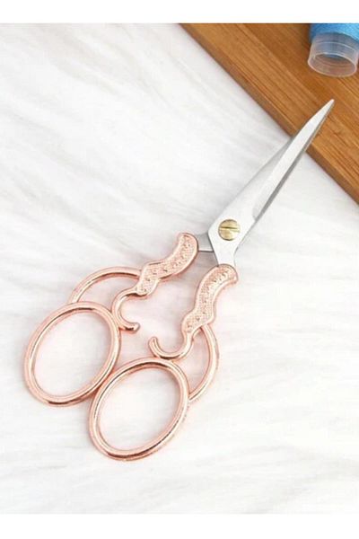 OZN AKSESUAR Rose Gold Colored Promise Engagement - Sewing Embroidery Scissors