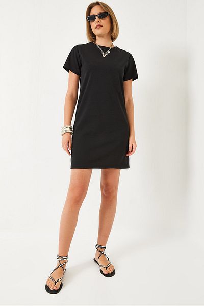 Bianco Lucci Women's Crew Neck Casual Dress 70213 60271010