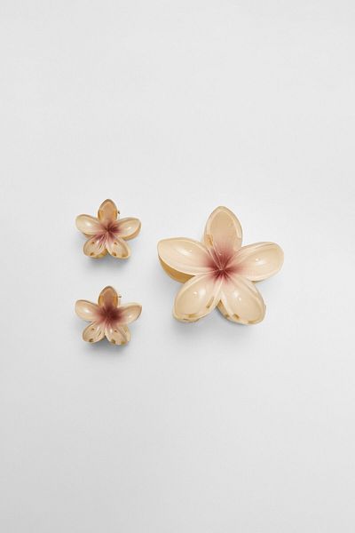 Stradivarius Set of 3 floral hair clips