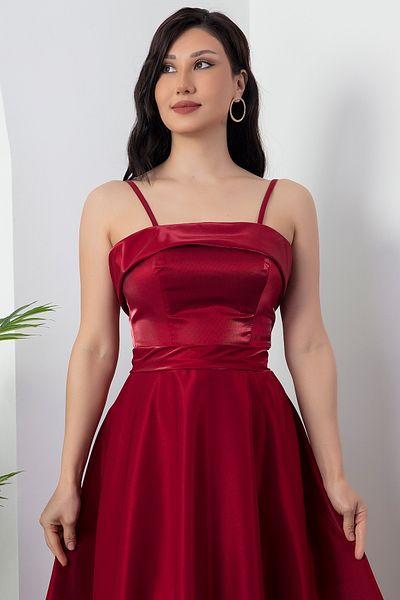 PULLIMM Rochie din satin cu bretele decolteu ECR5460