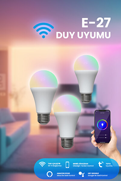 ALPSMART As-8229 Cw Akıllı Wifi Led Lamba Tuya Destekli 9w Ampül