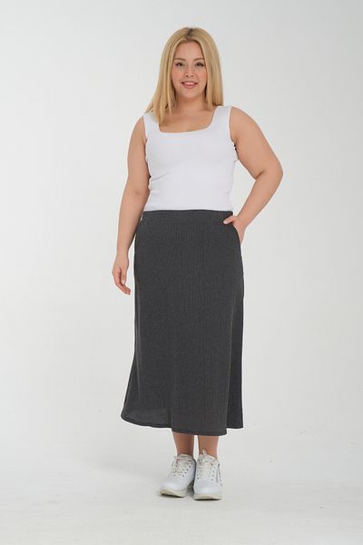 Dejabrew Jeans A-Line Gray Wrapped Skirt - A042-1