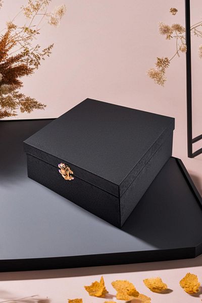 Kravatkolik Black Men's Gift Box - Tie Cufflink Breastpin Kmk62