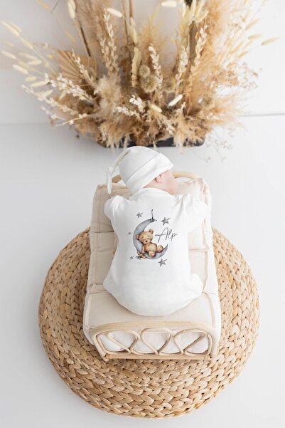 Lilabio %100 Organik Isme Özel Isimli 10lu Hastane Çıkışı Ayıcık