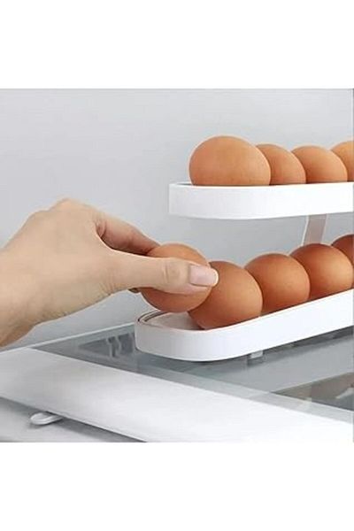 St Morritz Fethi̇ye Wholesale Practical Refrigerator Egg Stand 2 Tier Shelf Fridge Organizer