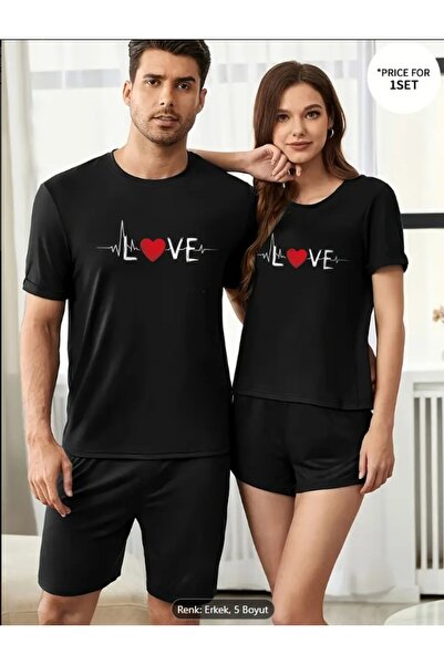 Derays Valentine's Day Couple Combination Comfortable Fit Bottom Top Suit