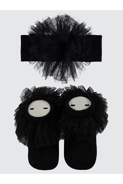 Civil Baby Black Socks for Baby Girl