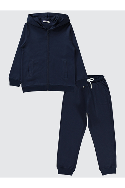 Civil Boys طقم بدلة رياضية للأطفال للجنسين من 10 إلى 13 سنة باللون الأزرق الداكن