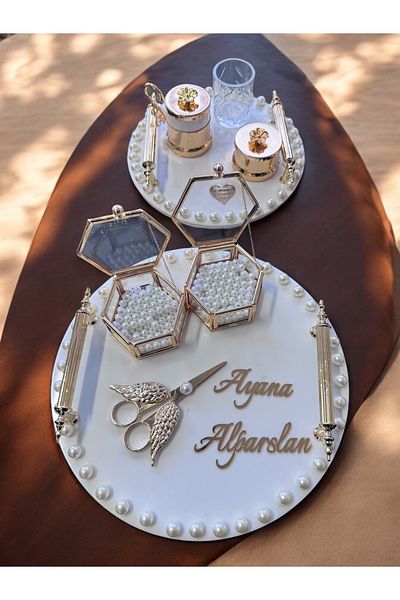CyzHome Heavenly Gold Bible Promise Engagement Tray Coffee Tray