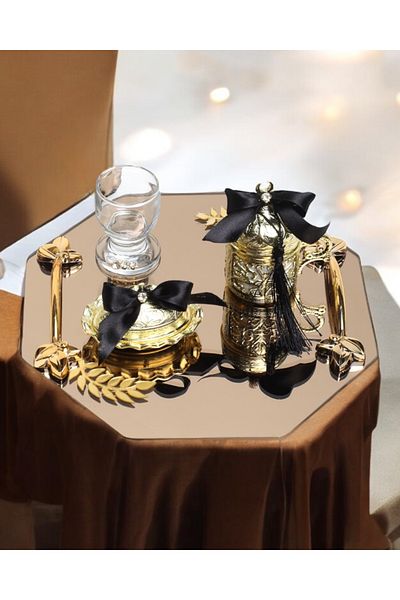 CyzHome Affinity Gold Promise Engagement Coffee Tray