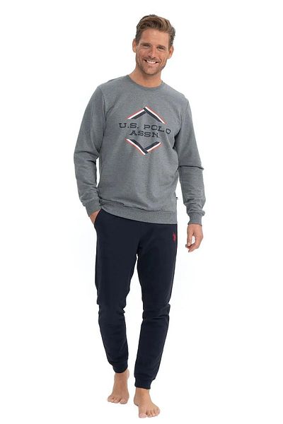 U.S. Polo Assn. Πόλο Ασν. Ανδρικό σετ πιτζάμες φούτερ με μακρυμάνικο στρογγυλό λαιμό S25818