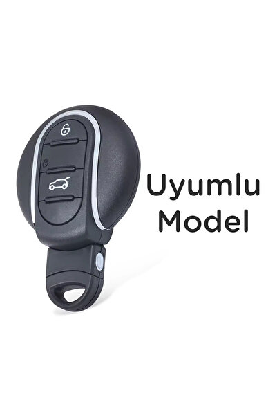 Luxe Aksesuarr Husă de protecție pentru chei din silicon compatibilă Mini Cooper cu 3 butoane Culoare roșu auriu