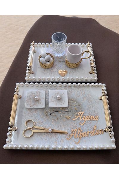 CyzHome Unison Gold Promise Engagement Tray