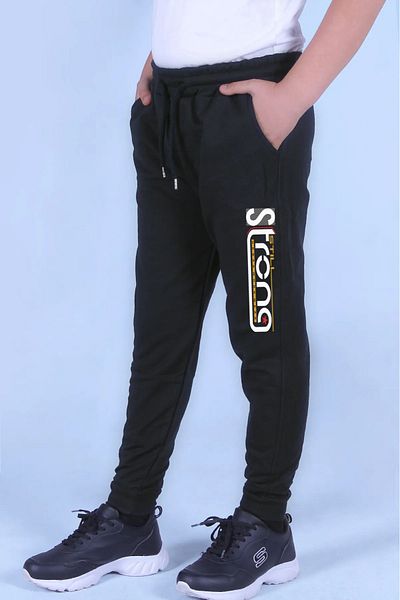 FYK COLLECTİON Комплект от 3 спортни долнища с двоен джоб и щампа Still-Strong-Dynamic за момчета