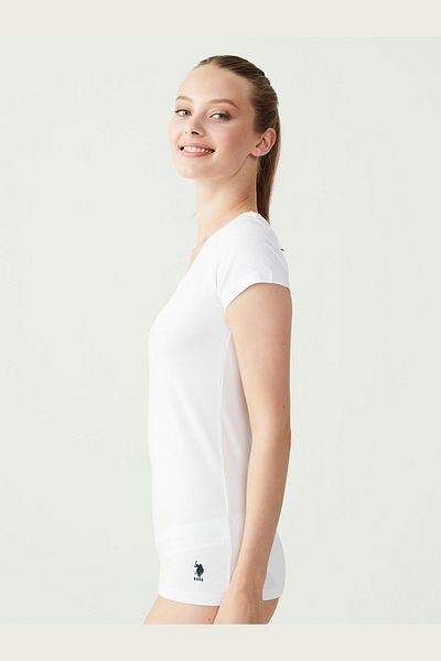 U.S. Polo Assn. WOMEN'S V-NECK T-SHIRT