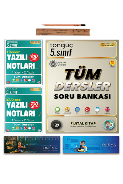 Tonguç Yayınları 5. Sınıf Tüm Dersler Soru Bankası - 1. ve 2. Dönem Yazılı No...