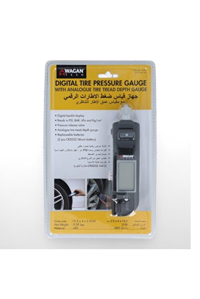 Wagan مقياس ضغط الإطارات الرقمي مع عمق مداس الإطار التناظري