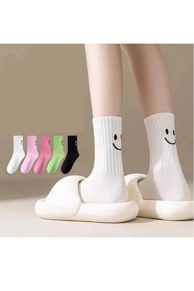 MY MENORA SOCKS 5 ЧИФТА КОЛЕДЖЕНСКИ ЧОРАПИ С МОДЕЛ „УСМИВКА“