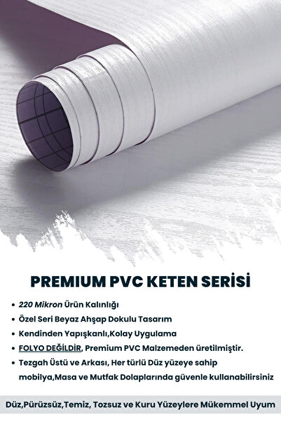 Technojet Kendinden Yapışkanlı Ahşap Görünümlü Mutfak Banyo Tezgah Duvar Dolap Masa Kaplama 60X300cm