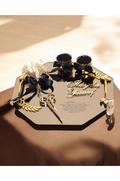 CyzHome Affinity Gold Promise Engagement Ring Tray
