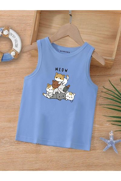 BENROMA 1 tricou este un cadou pentru achiziții de 6 și mai sus în coș - Tricou fără mâneci pentru copii cu imprimeu cu personaje de desene animate