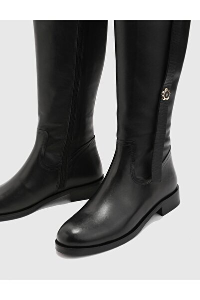 İLVİ Rosenby Hakiki Deri Kadın Siyah Çizme
