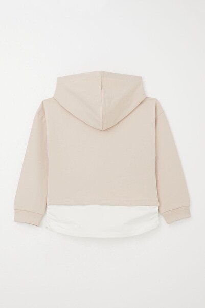 Breeze Μπεζ Σετ για κορίτσια - Παντελόνι με κουκούλα με στάμπα, 5-10 ετών