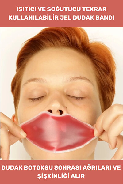 Genel Markalar Özel Dudak Botoksu Termojel Soğuk Sıcak Tekrar Kullanılabilir Isıtıcı Soğutucu Jel Pembe Dudak Bandı
