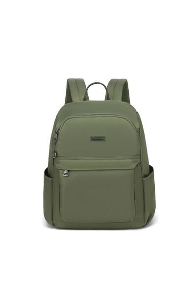 21Kbarcelona Rucsac de damă de mărime medie din material satinat Barcelona 2140