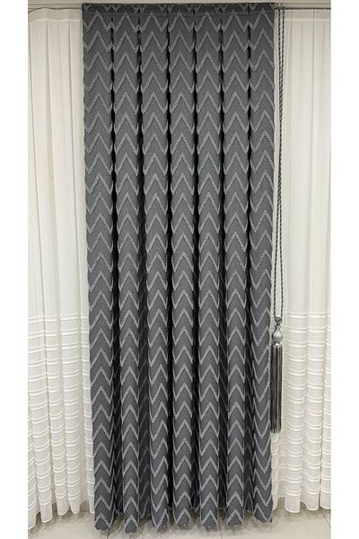 Fon Dünyası Furry Luxury Board Background Curtain Gray (Single Wing)