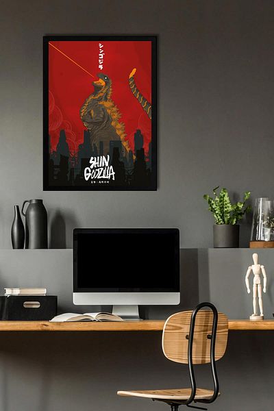 Saturn Pictură înrămată Shin Godzilla - Pictură poster film
