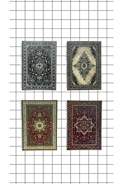 Mas Note A 5 Spiralli Karton Kapak Kareli Okul Defteri 50 Yaprak 4’lü Set