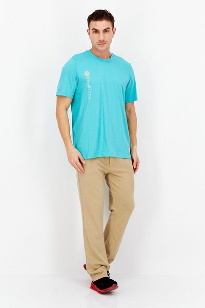 adidas Men Sportswear Fit Short Sleeves Running T-Shirt, Turquoise