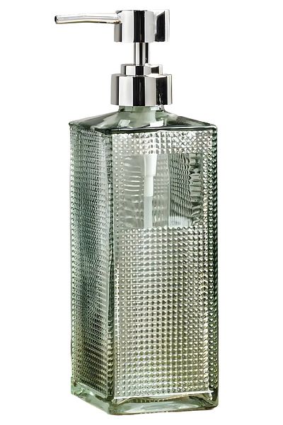 homsel Square Pattern Glass Liquid Soap Dispenser That Combines Elegance and Functionality