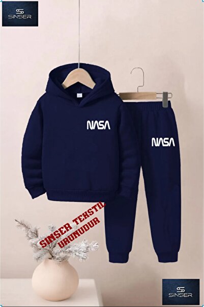 SS SİNSER Hoodie Kids “Nasa Logo” Unprinted Tracksuit Set