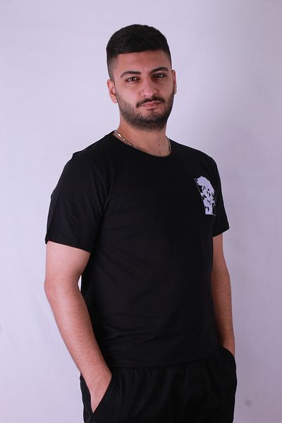 trender Tricou pentru bărbați cu imprimeu cu alge marine negre - TR-06