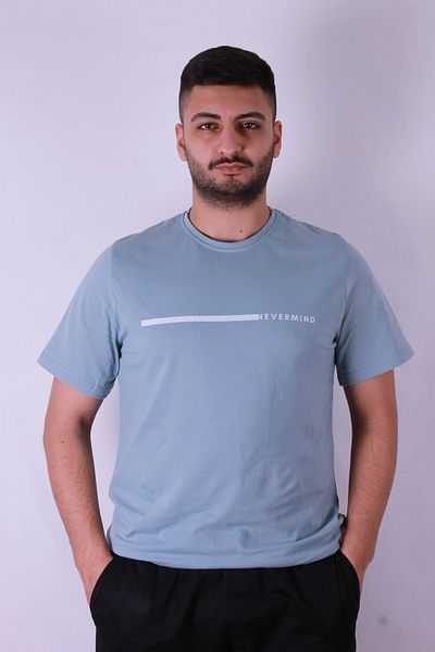 trender Never Mind Print Blue Men's T-Shirt