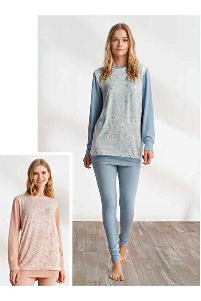 İpek Women's Long Sleeve Thermal Fabric Tights Pajama Set