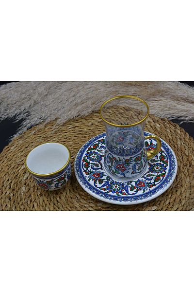 CAN طقم كوب شاي ميرا مكون من 18 قطعة