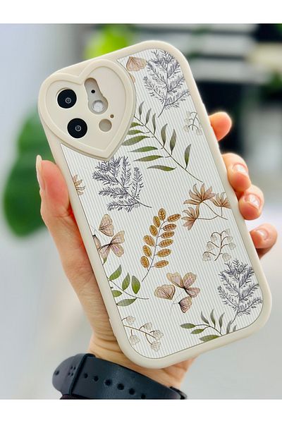 Go Aksesuar حافظة حماية للكاميرا من السيليكون الناعم بتصميم زهور متوافقة مع هاتف Iphone 12 و12 Pro