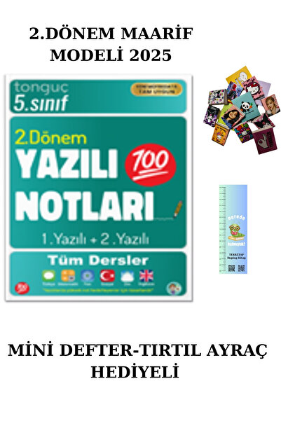 Tonguç Yayınları Tonguç 5. Sınıf Yazılı Notları 2. Dönem 1 ve 2. Yazılı 2025 ...