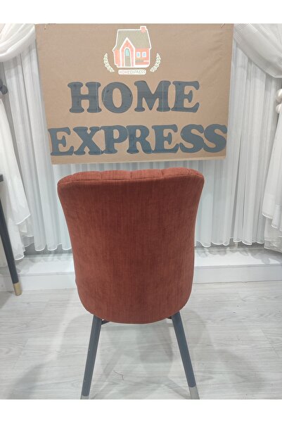 HOMEEXPRESS 6 ADET SÜNGERLİ TELALI ASTARLI DÖŞEMELİK KUMAŞTAN KAPİTONE SANDALYE KILIFI