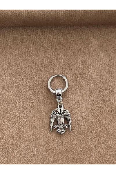 Piercing Market Steel & Silver Erkek Çelik Halka Sallantılı Küpe Paslanma Kararma Yapmaz