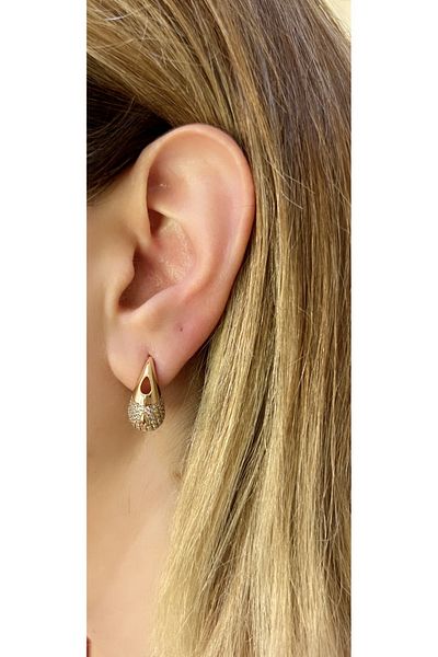 Store Steel Baguette Earrings with Stones