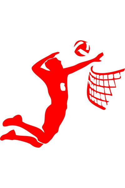 Birim Matbaa Volleyball Sports Car Sticker(24X21Cm)