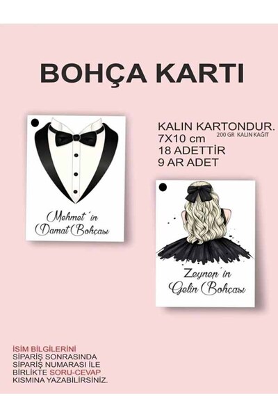 izmirdenet Gelin Damat Bohçası Kartları, Gelin Çeyiz Bohça Kartı, Bohça Kartı...