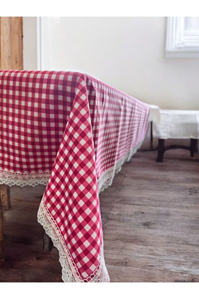 Dantelux Leke Tutmaz Gipürlü Pitikareli 140x170 cm Masa Örtüsü Sofra Bezi Piknik Örtüsü