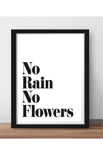 AR AJANS KANVAS TABLO Αφίσα MDF με θέμα "Χωρίς Βροχή, Χωρίς Λουλούδια " με εμ...